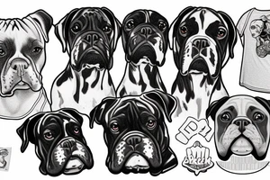 boxer breed dog tattoo idea