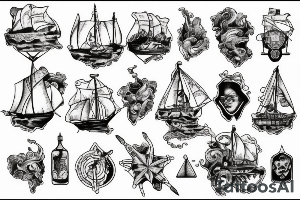 shipwreck tattoo idea
