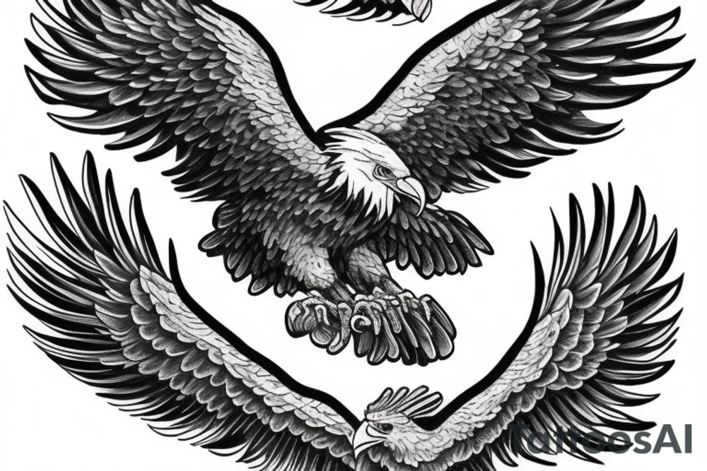 american traditional eagle tattoo idea