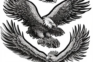american traditional eagle tattoo idea