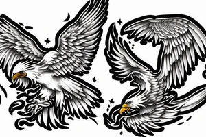 american traditional eagle tattoo idea