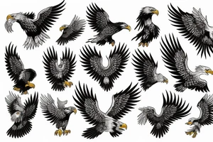 american traditional eagle tattoo idea