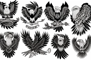 american traditional eagle tattoo idea