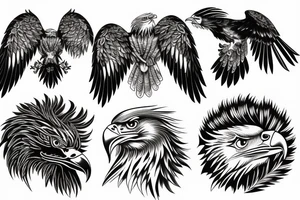 american traditional eagle tattoo idea