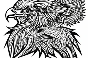 american traditional eagle tattoo idea