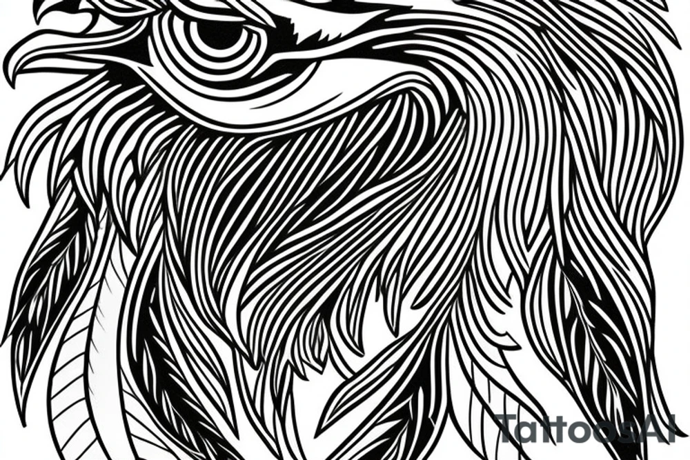 american traditional eagle tattoo idea