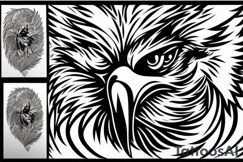 american traditional eagle tattoo idea
