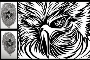 american traditional eagle tattoo idea