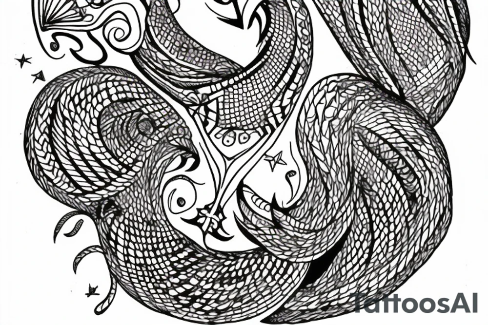 Capricorn with rhombus and finline tattoo idea