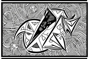 Capricorn with rhombus and finline tattoo idea