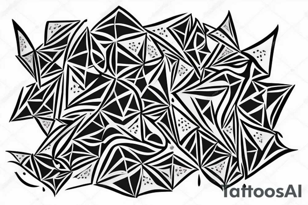 wulf with rhombus and finline tattoo idea