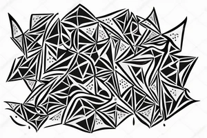 wulf with rhombus and finline tattoo idea