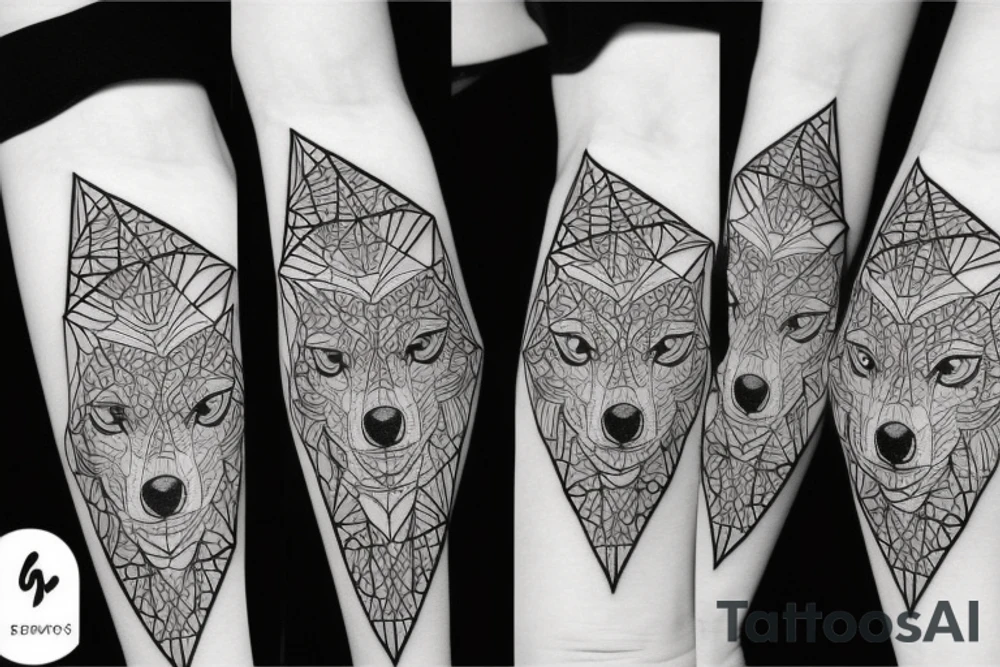 face of wolf with
straight geometric fineline tattoo idea face of wolf with
straight geometric fineline tattoo idea