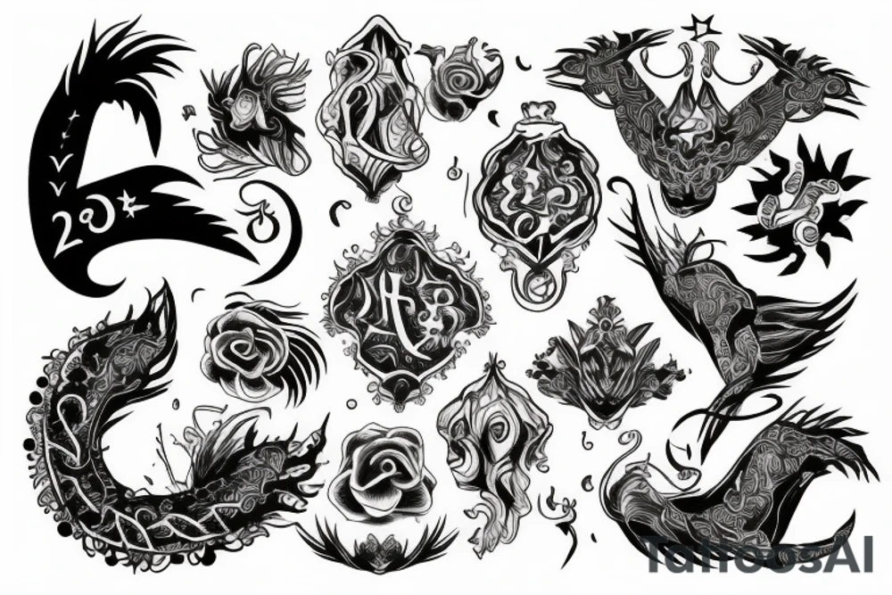zodiac sign twins tattoo idea