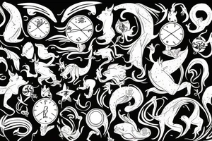 zodiac sign twins tattoo idea