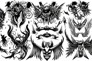 Demons and Angels tattoo idea