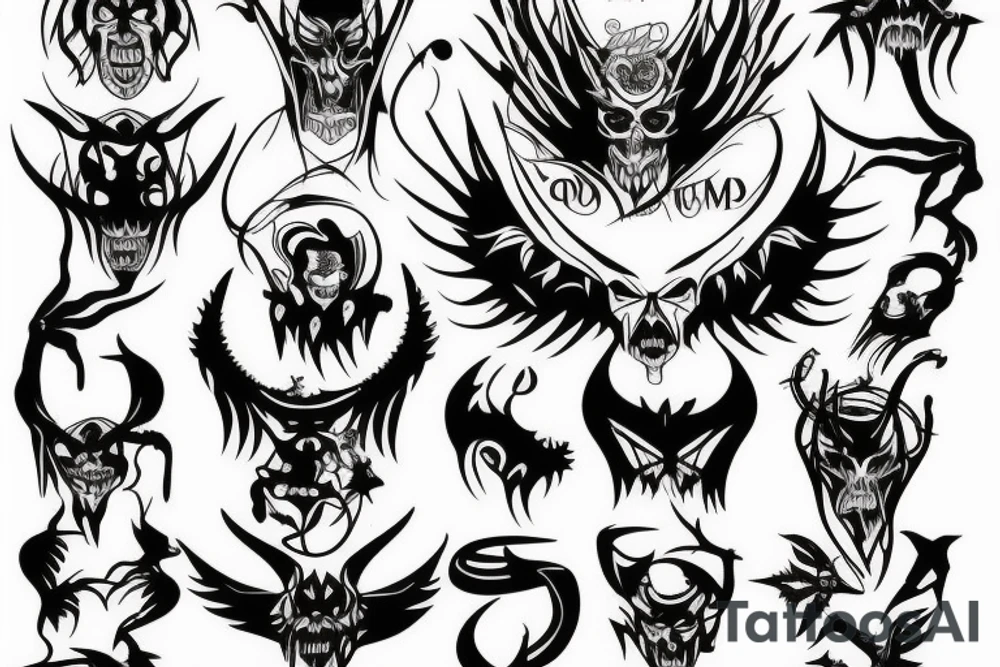 Demons vs Angels tattoo idea