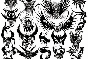 Demons vs Angels tattoo idea