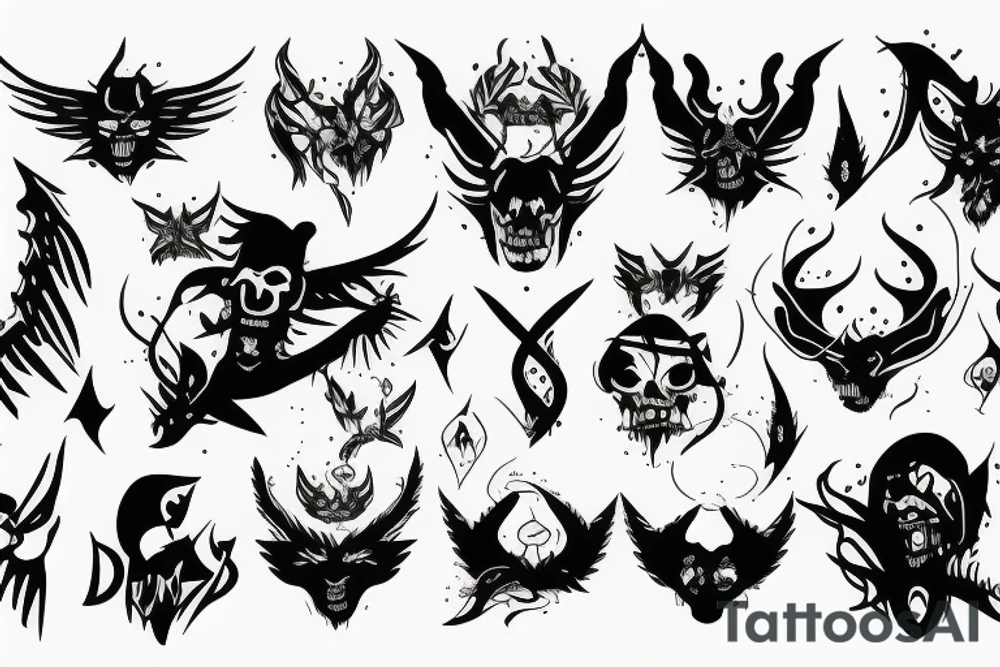 Demons vs Angels tattoo idea