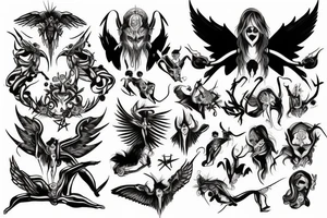 Demons vs Angels tattoo idea