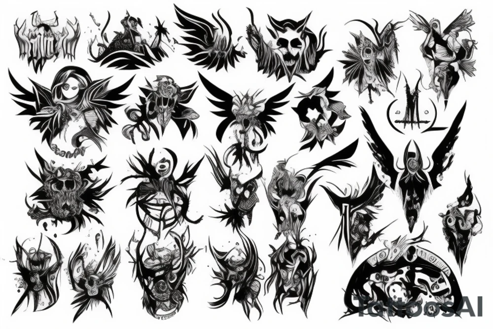 Demons vs Angels tattoo idea