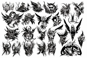 Demons vs Angels tattoo idea