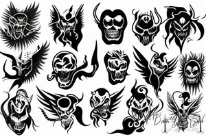 Demons vs Angels tattoo idea