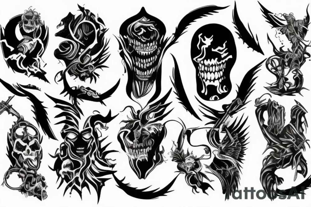 Demons vs Angels tattoo idea