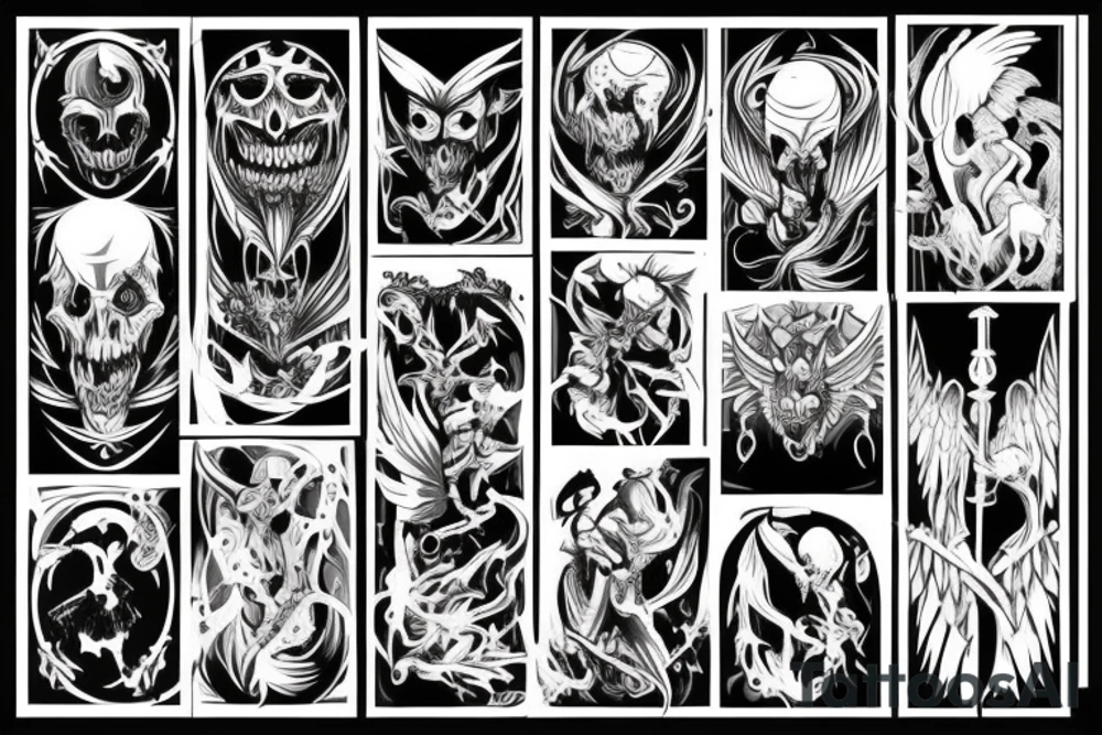 Demons vs Angels tattoo idea