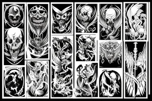 Demons vs Angels tattoo idea