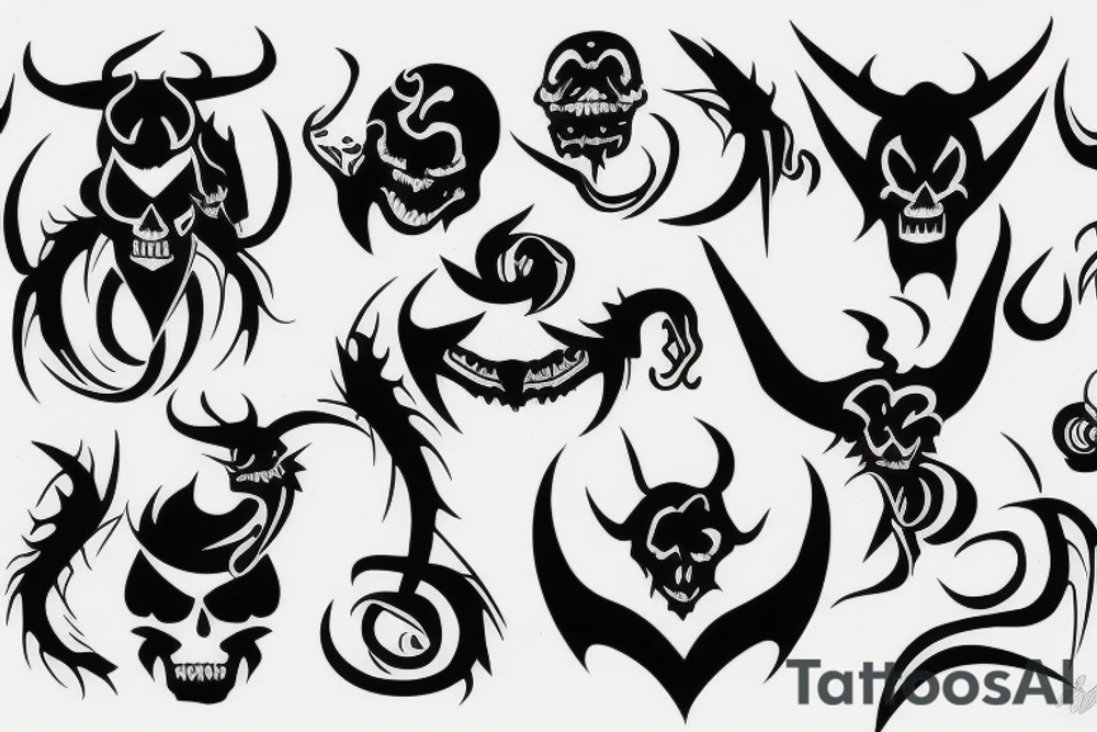 Demon tattoo idea