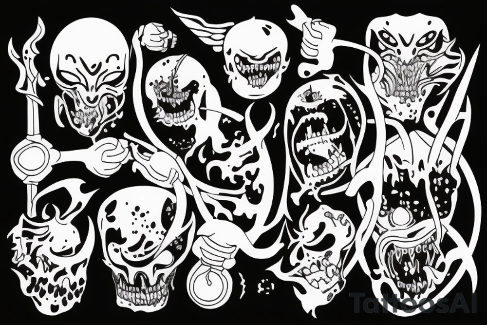 I am fighting the demons inside my head tattoo idea