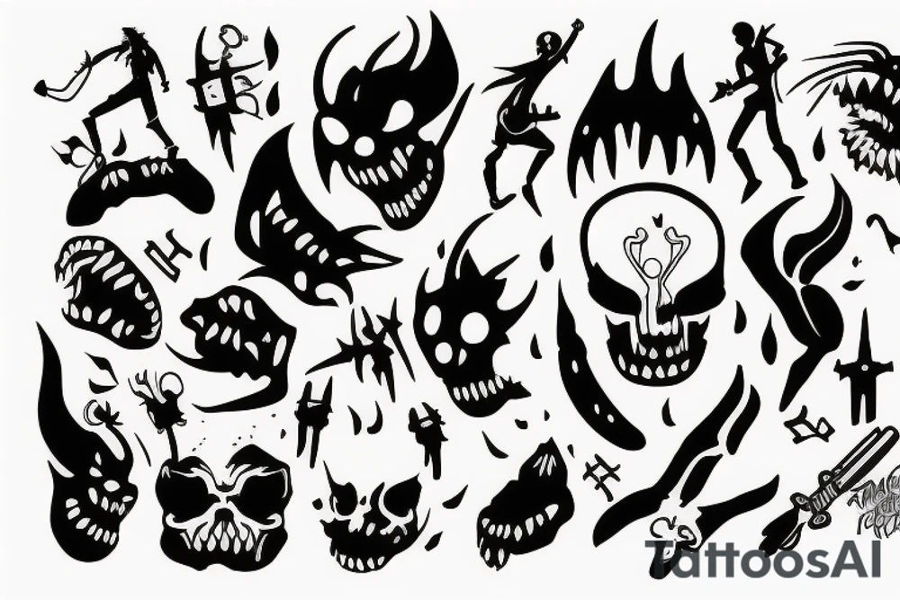 I am fighting the demons inside my head tattoo idea
