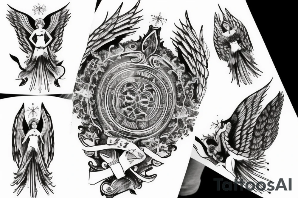 angels, purity, clean and holy tattoo idea