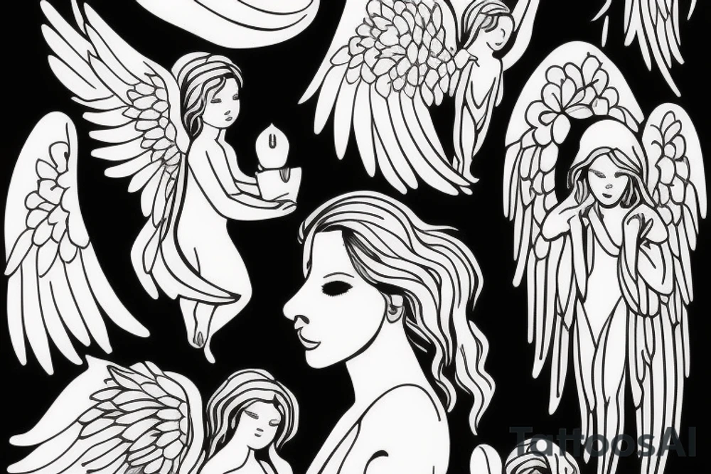 angels, purity, clean and holy tattoo idea