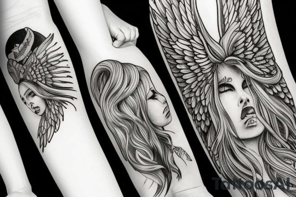 angels, purity, clean and holy tattoo idea