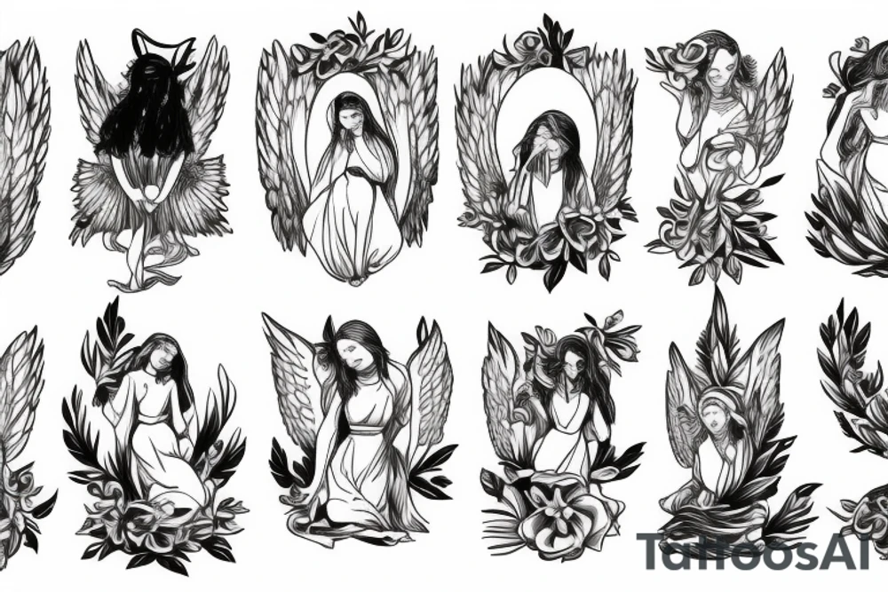 angels, purity, clean and holy tattoo idea