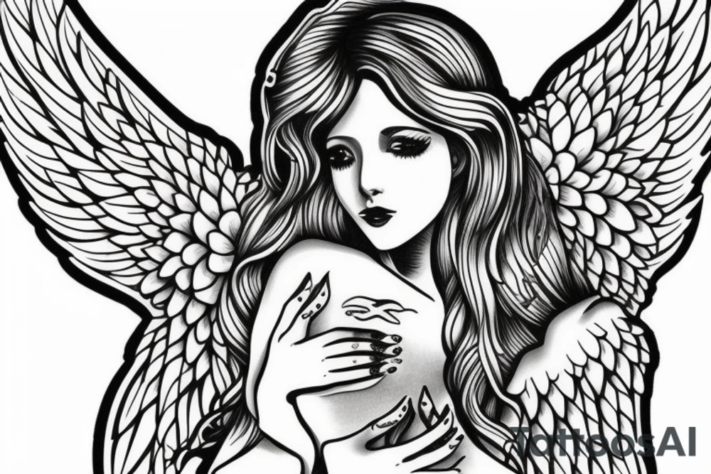 angels, purity, clean and holy tattoo idea