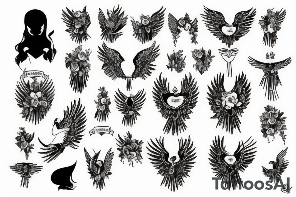 angels, purity, clean and holy tattoo idea