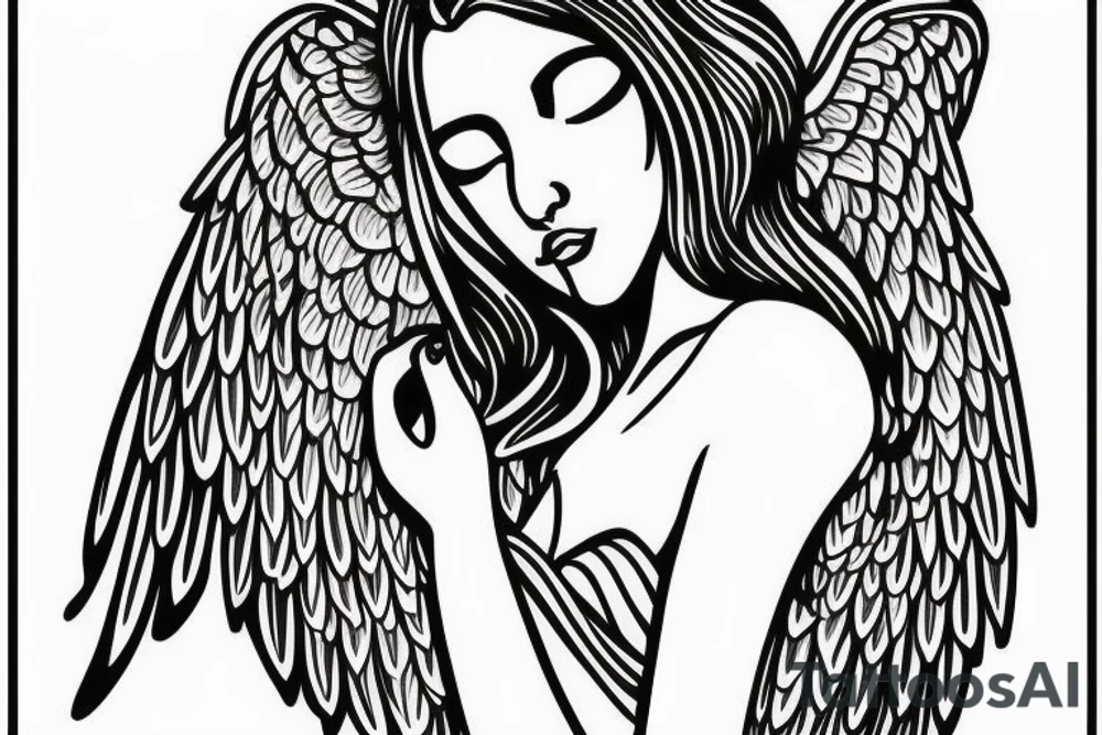 angels, purity, clean and holy tattoo idea