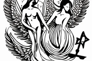 angels, purity, clean and holy tattoo idea