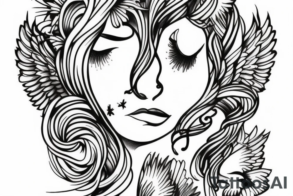 angels, purity, clean and holy tattoo idea