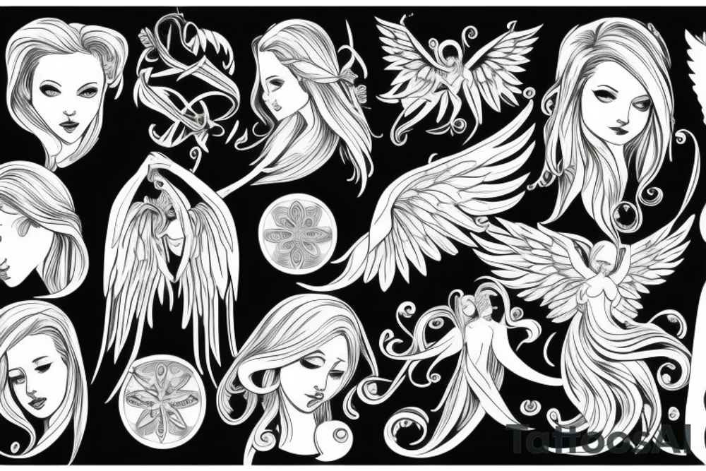 angels, purity, clean and holy tattoo idea