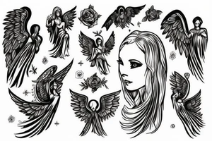angels, purity, clean and holy tattoo idea