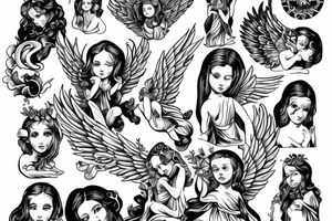 angels, purity, clean and holy tattoo idea