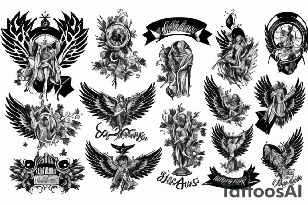 angels, purity, clean and holy tattoo idea