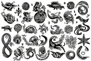 zodiac sign Aquarius tattoo idea