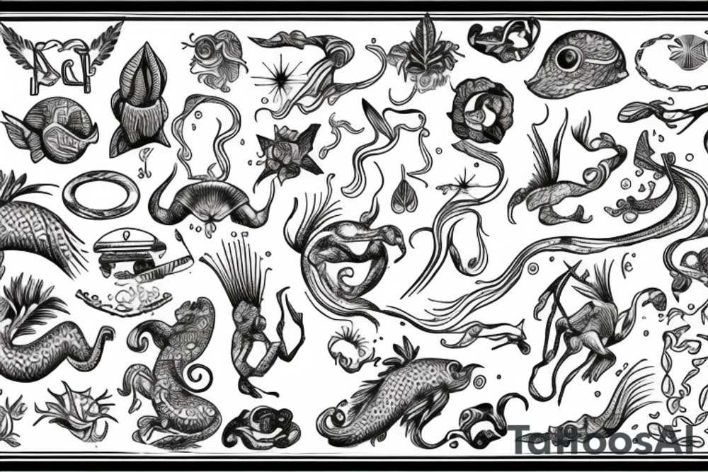 zodiac sign Aquarius tattoo idea