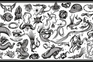 zodiac sign Aquarius tattoo idea