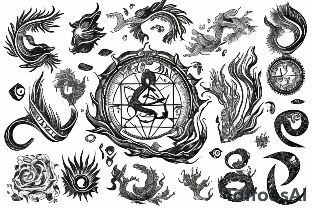 zodiac sign Aquarius tattoo idea